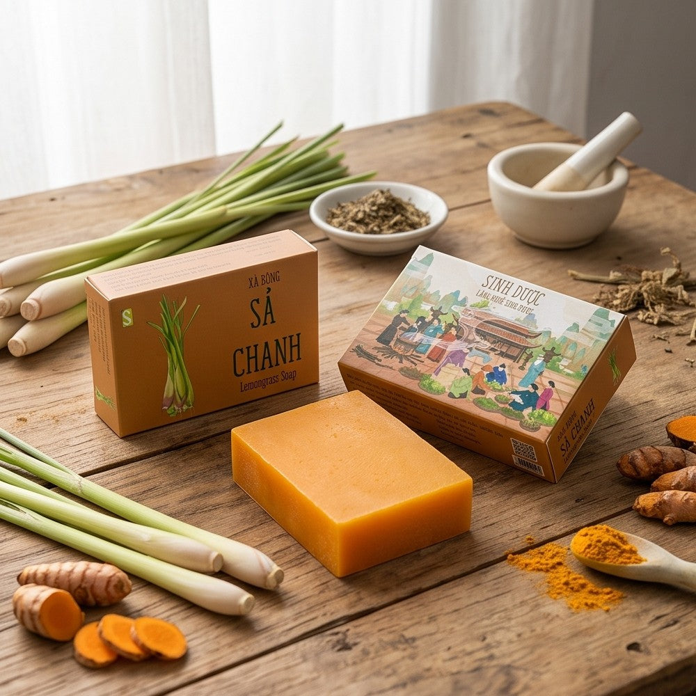 Sinh Duoc Natural Turmeric & Lemongrass Soap 天然薑黃香茅手工皂