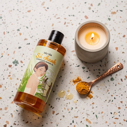Sinh Duoc Natural Turmeric & Lemongrass Shower Oil 天然薑黃香茅草本沐浴油