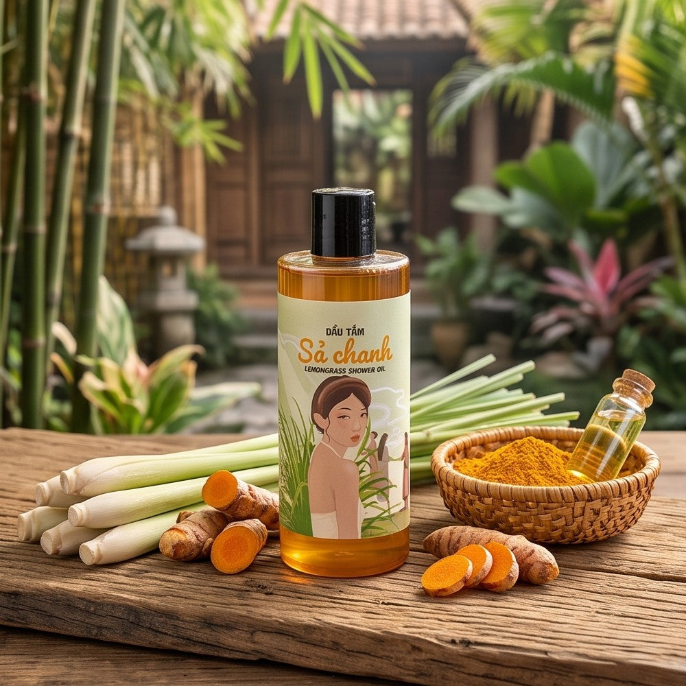 Sinh Duoc Natural Turmeric & Lemongrass Shower Oil 天然薑黃香茅草本沐浴油